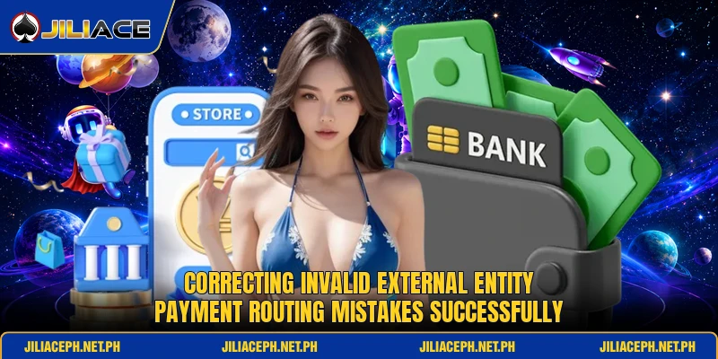 Correcting invalid external entity payment routing mistakes successfully