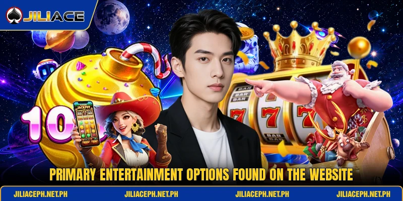 Primary entertainment options found on the website Primary entertainment options found on the website